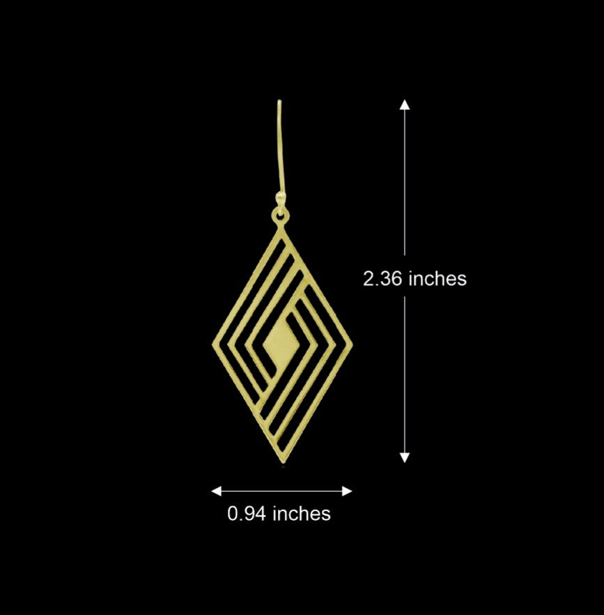 Trigonal Drop Earrings