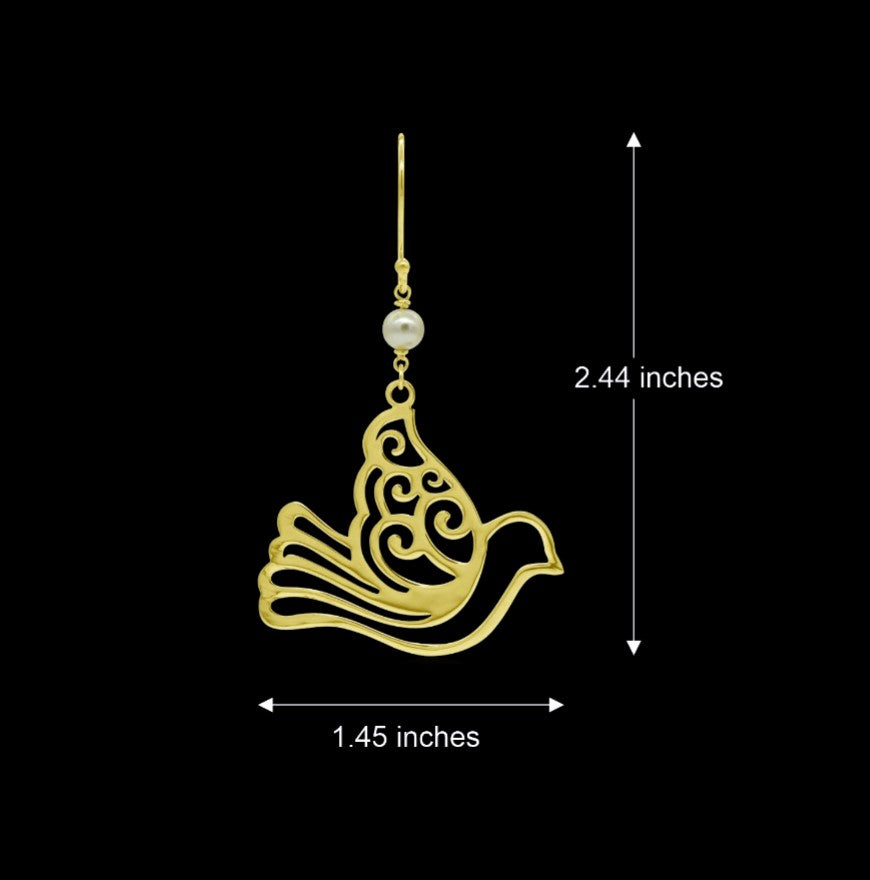 Flying Bird Drop Earrings