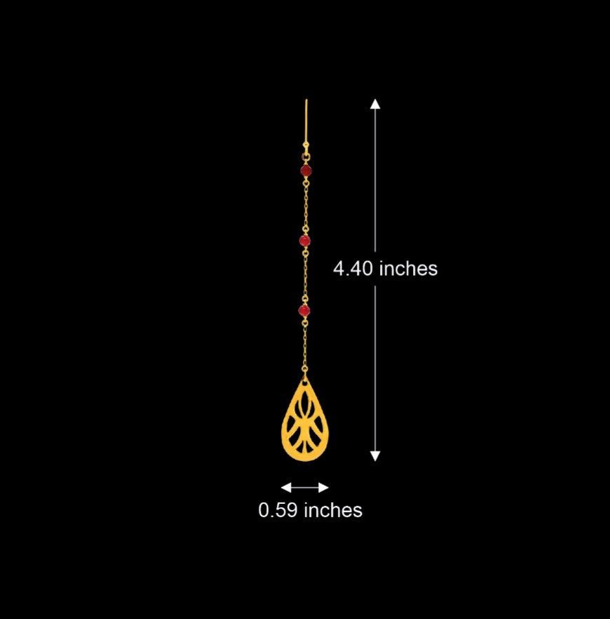 Red Beads Drop Danglers