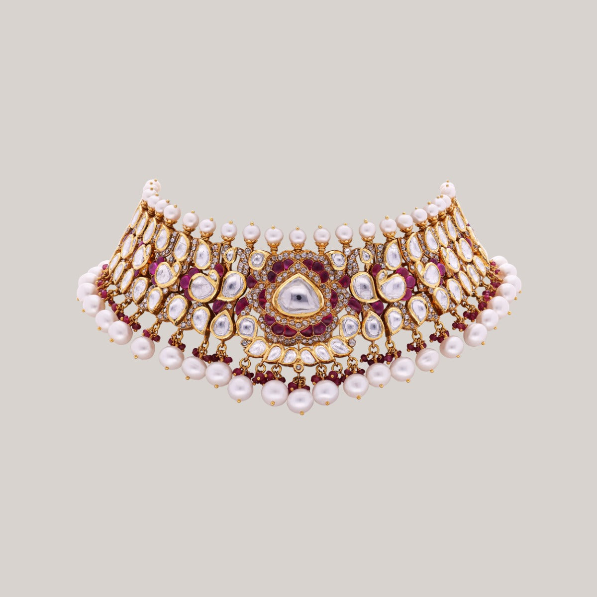 Regal Bloom Polki Necklace Set
