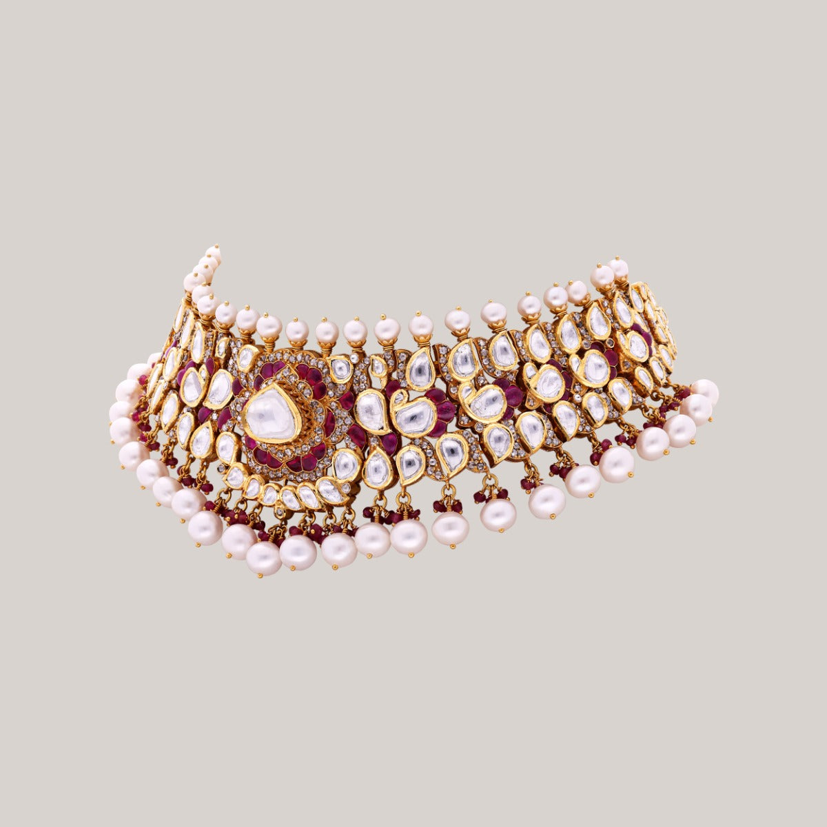 Regal Bloom Polki Necklace Set