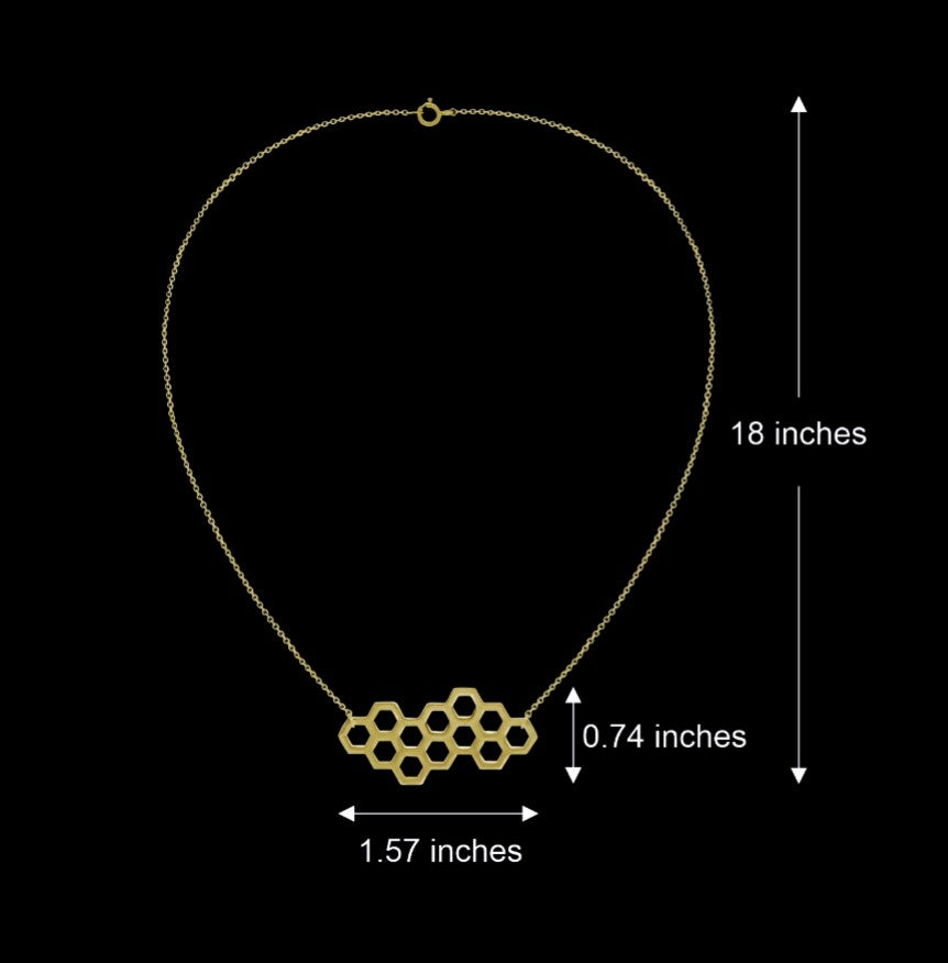 Caved Honeycomb Necklace