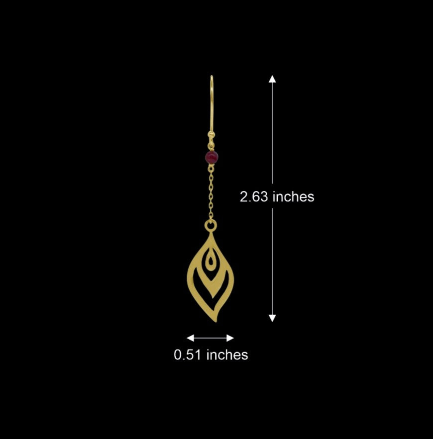 Falling Leaf Drop Earrings