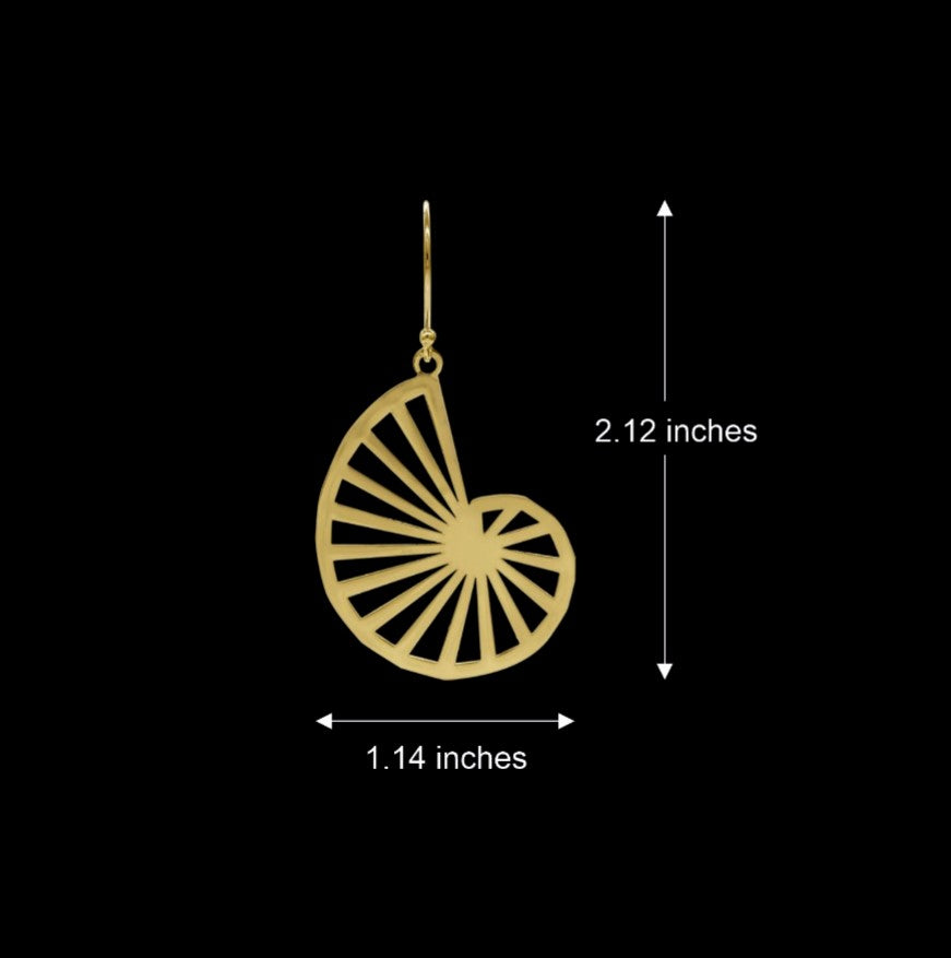 Swirl Wheel Drop Earrings