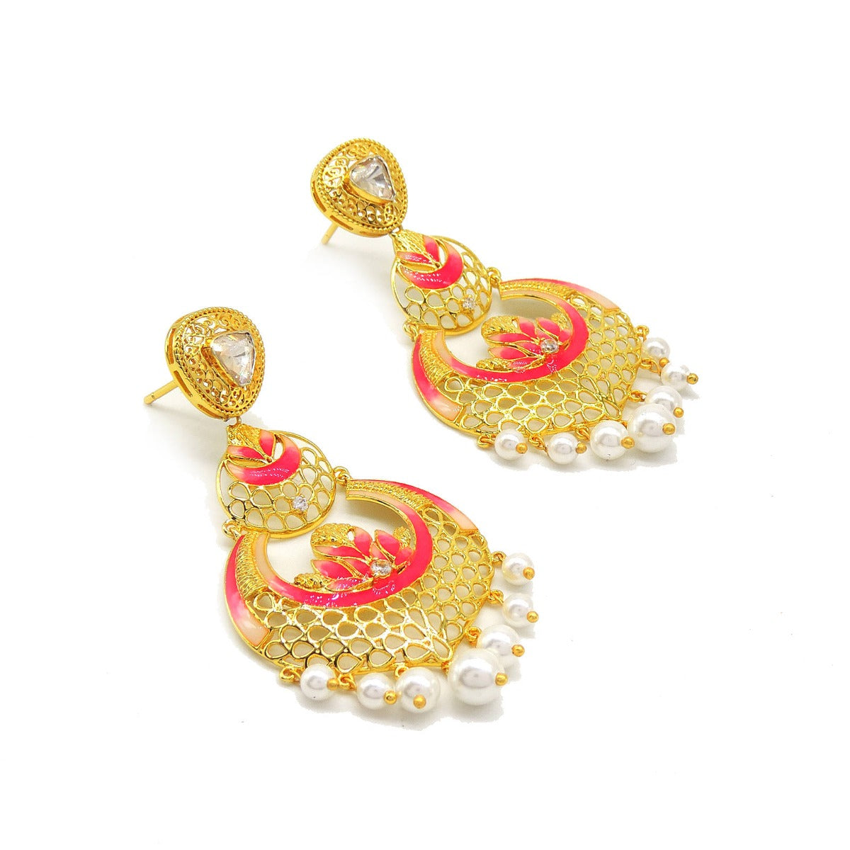 Lotus Pearl Chandbali