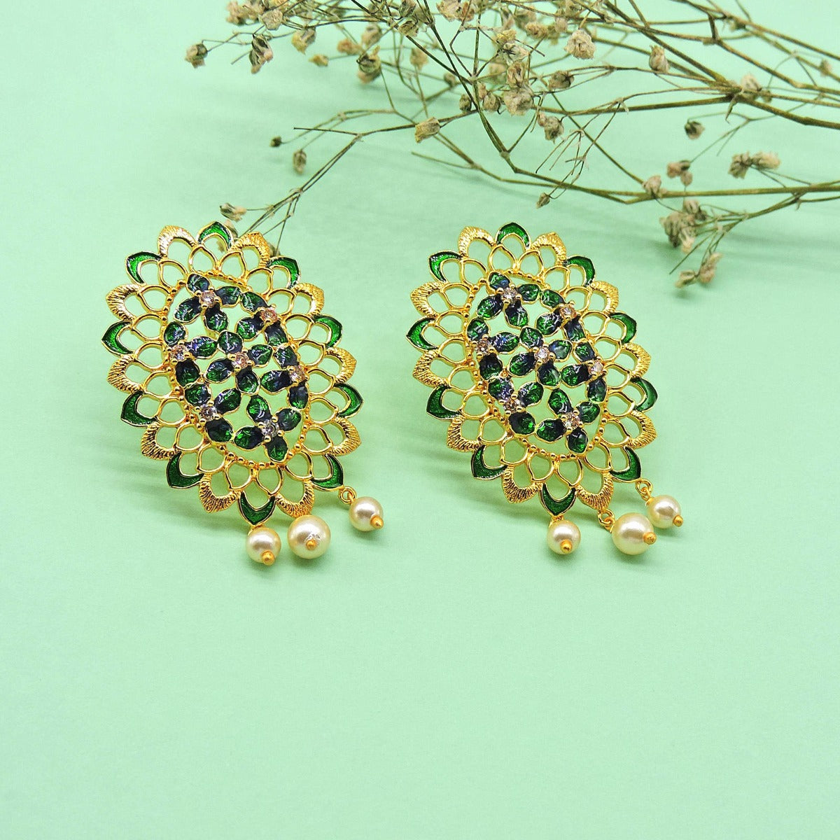 Flowery Mosaic Earrings