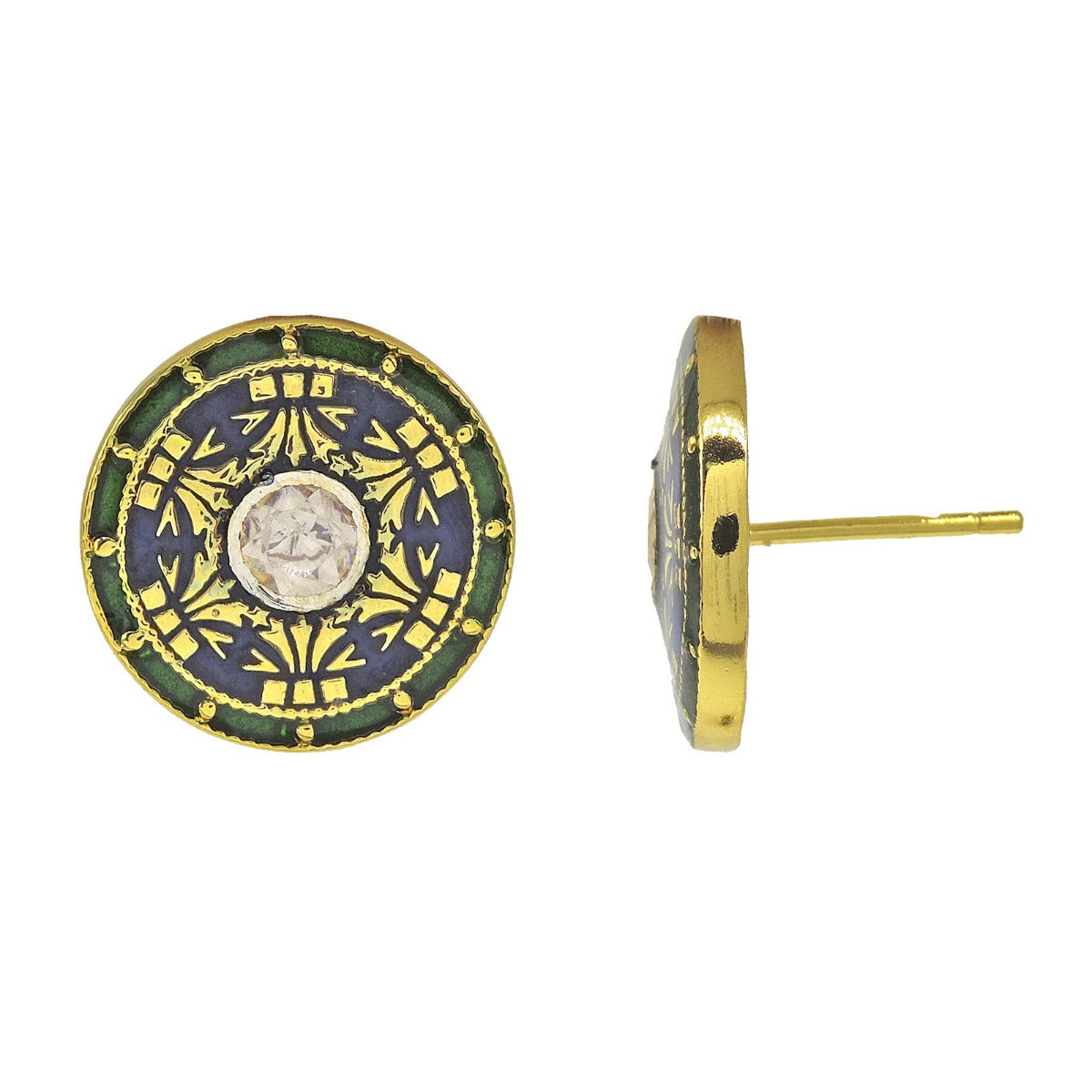 Gleaming Rays Stud Earrings