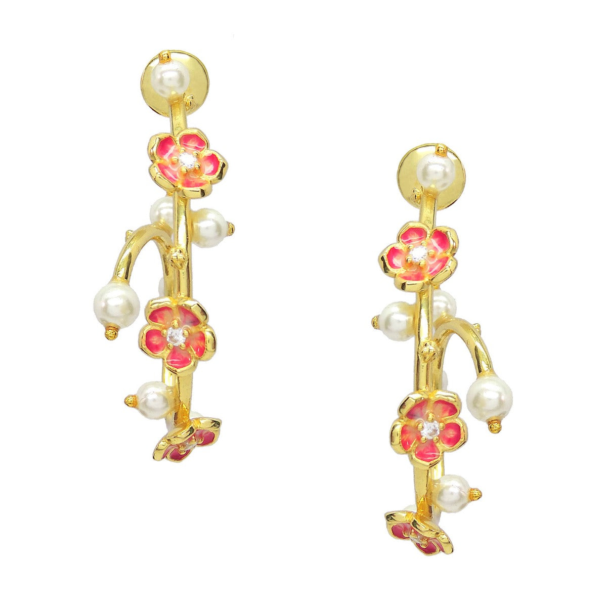 Daisy Hoop Earrings