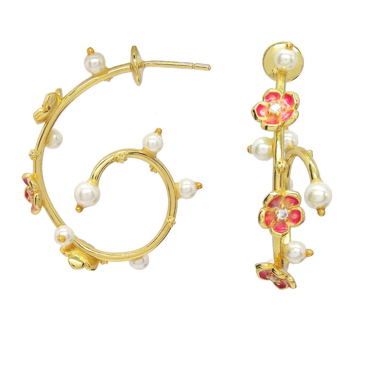 Daisy Hoop Earrings