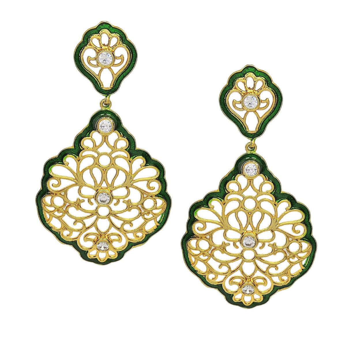 Mughal Jaali Drop Earrings
