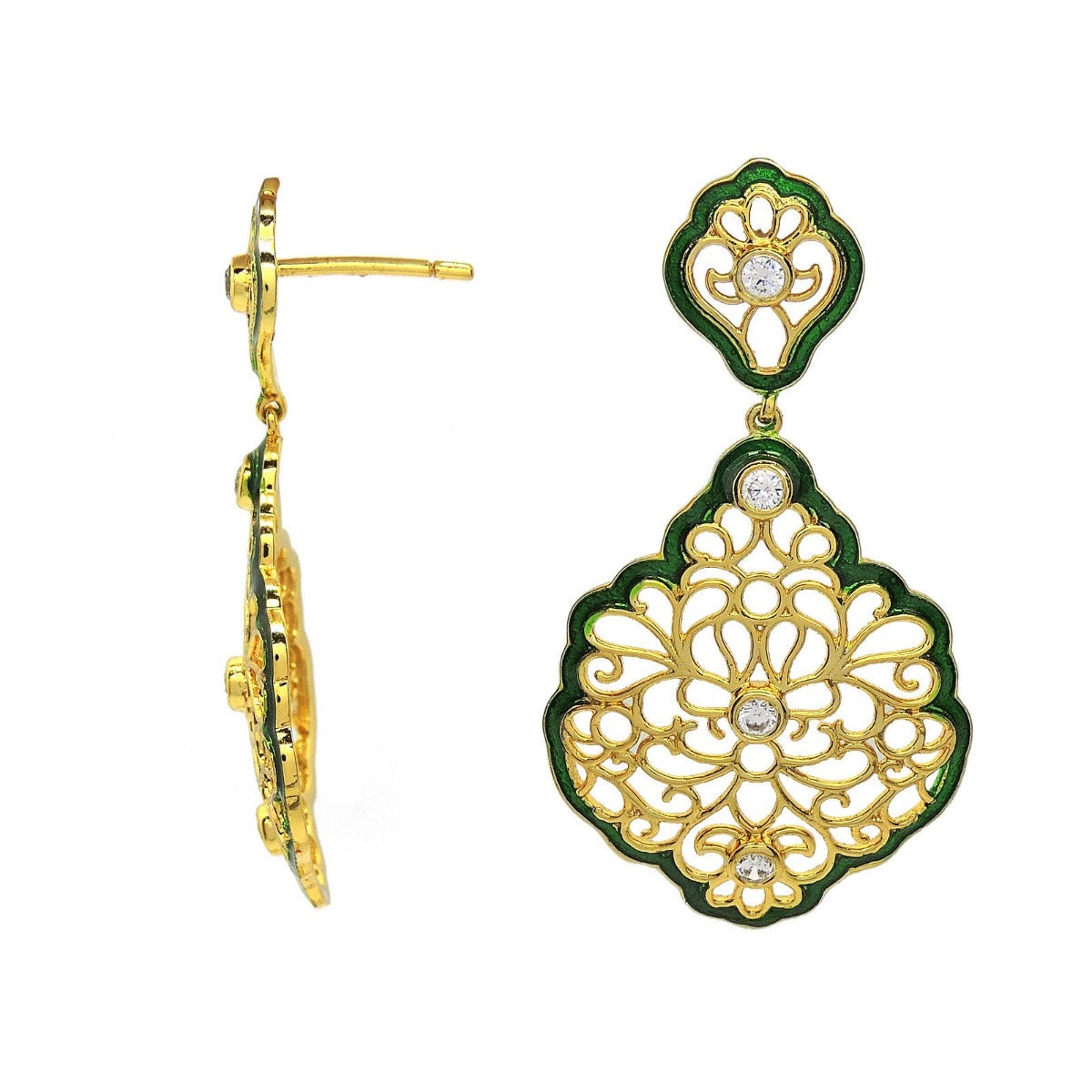 Mughal Jaali Drop Earrings