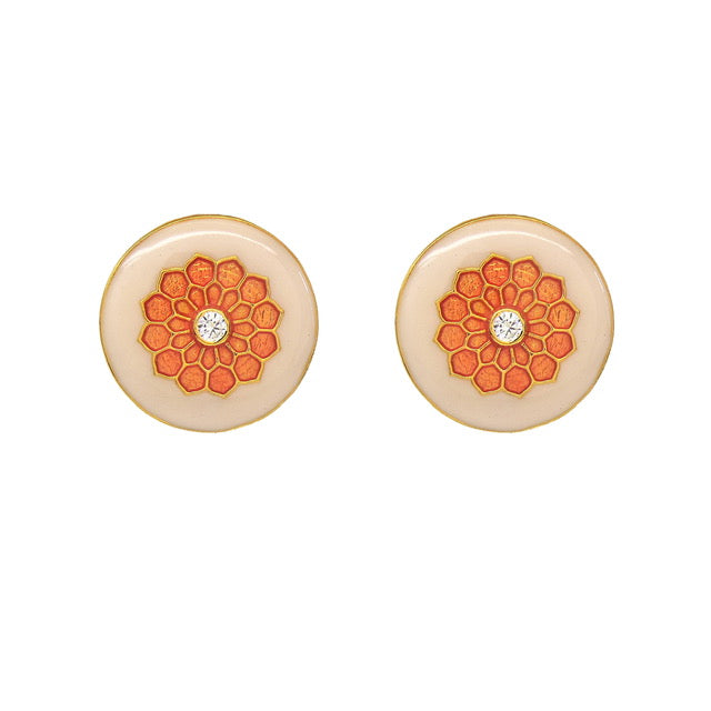 Royal Enamel Stud Earrings