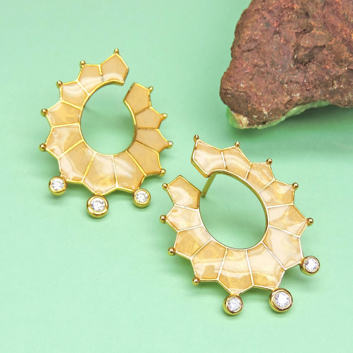 Cleopatra Enamel Drop Earrings