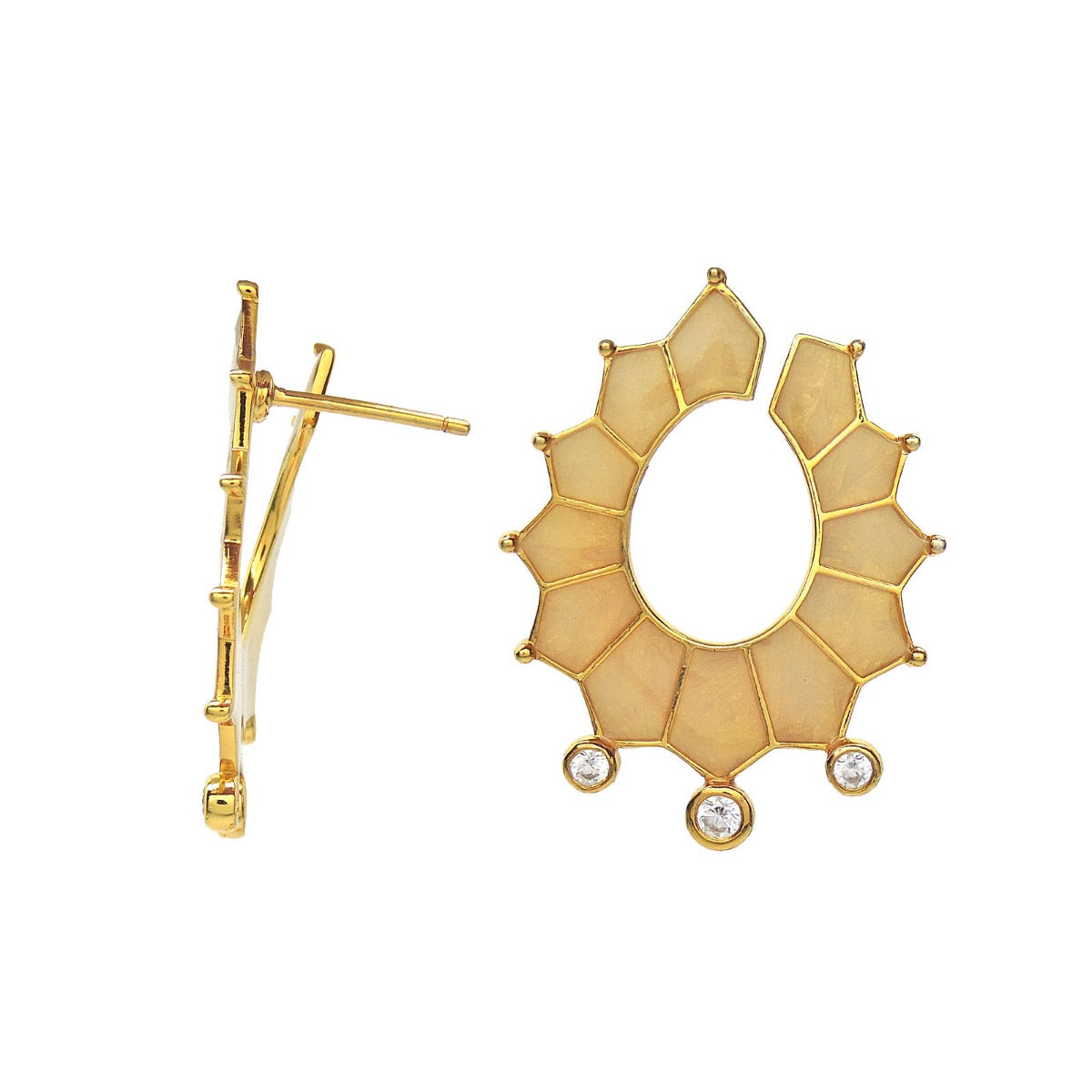 Cleopatra Enamel Drop Earrings