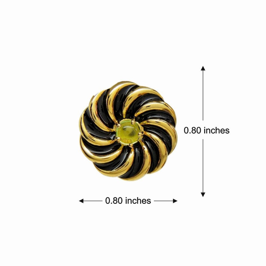 Glinting Floral Enamel Stud Earrings