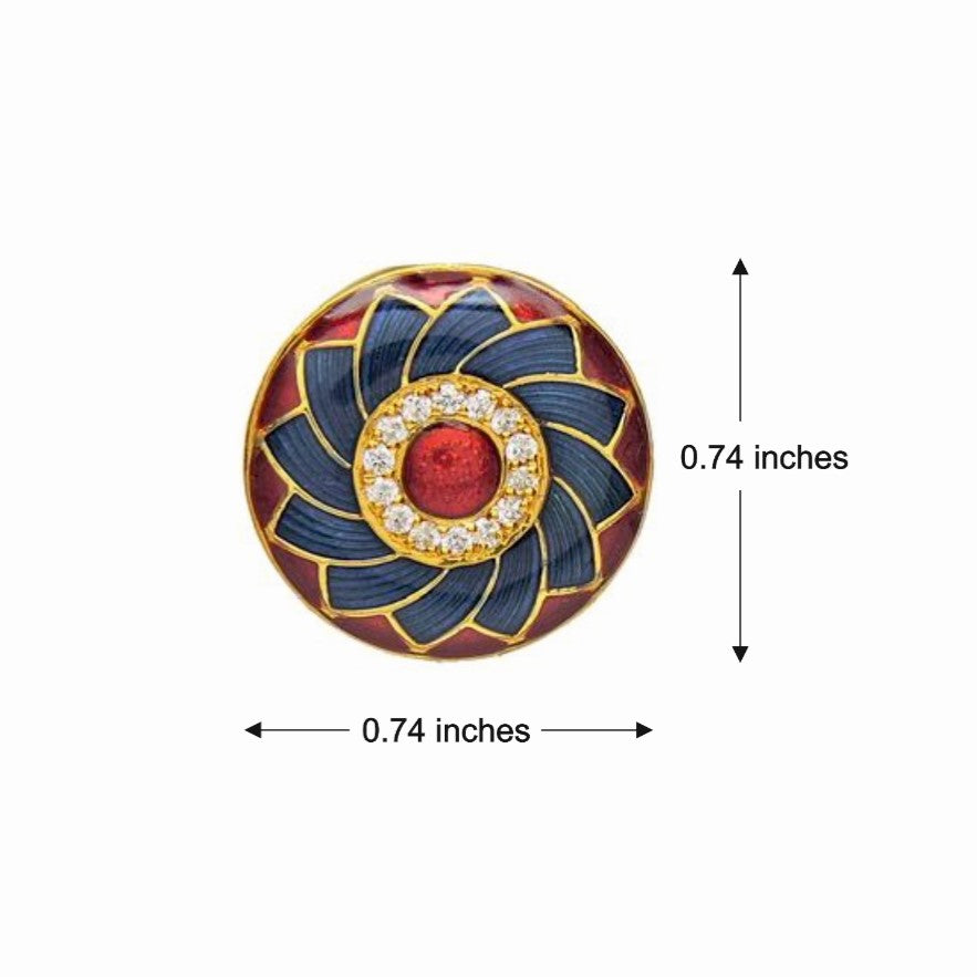 Mishka Floral Enamel Stud Earrings