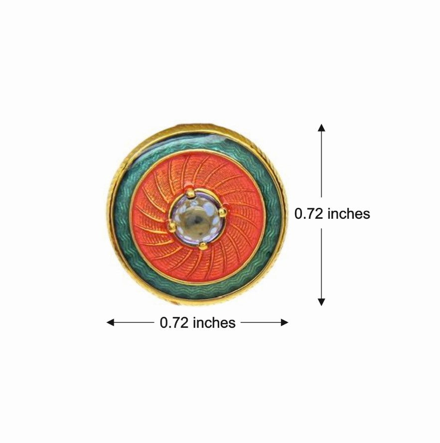 Encircled Enamel Stud Earrings