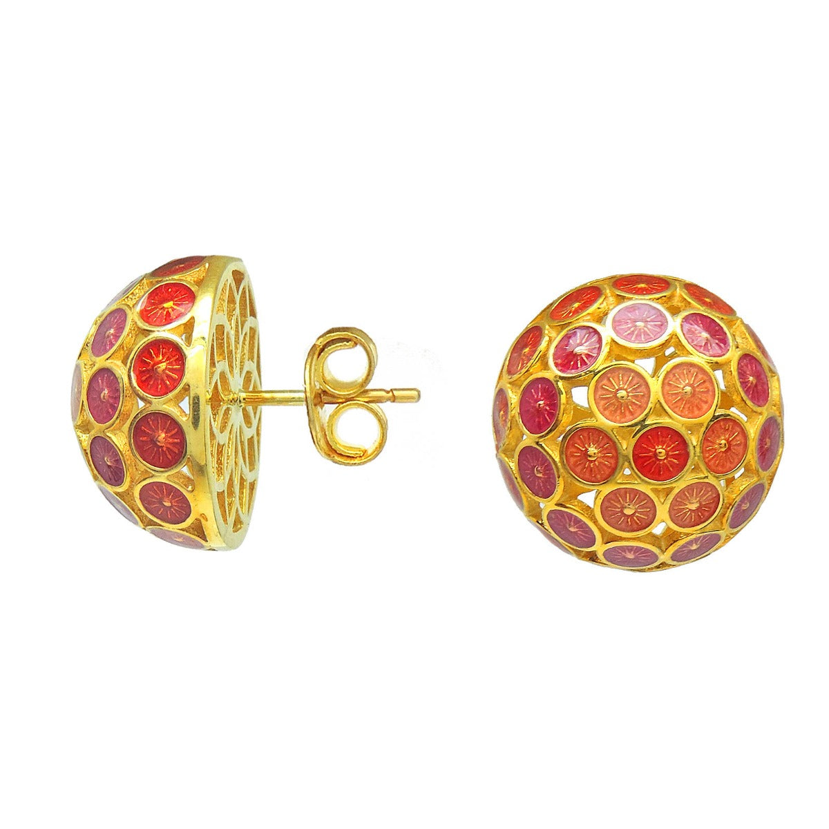 Triumph Enamel Stud Earrings