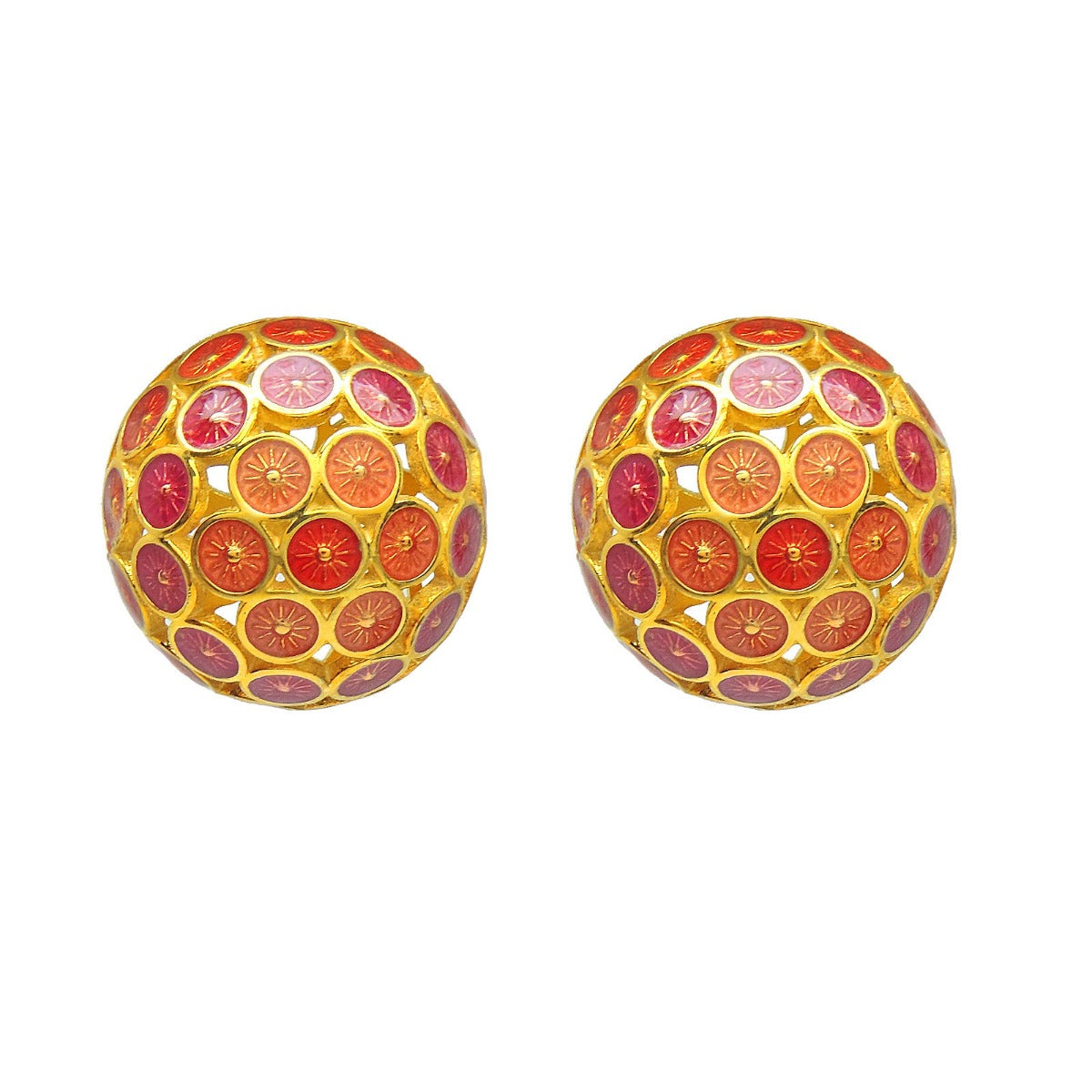 Triumph Enamel Stud Earrings