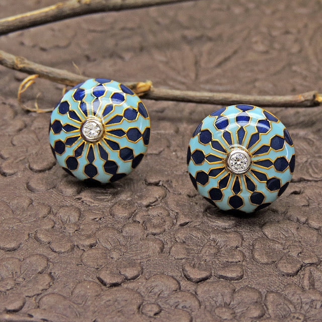 Emily Enamel Stud Earrings