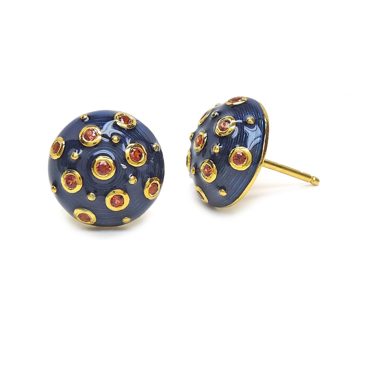 Classic Enamel Stud Earrings