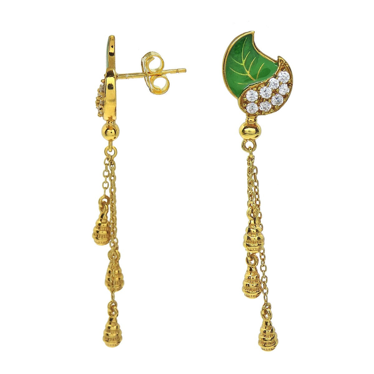 Summery Petal Enamel Drop Earrings