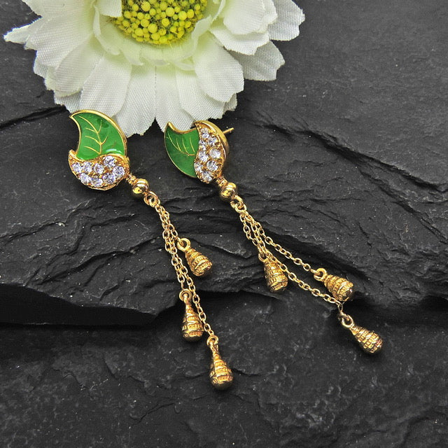 Summery Petal Enamel Drop Earrings
