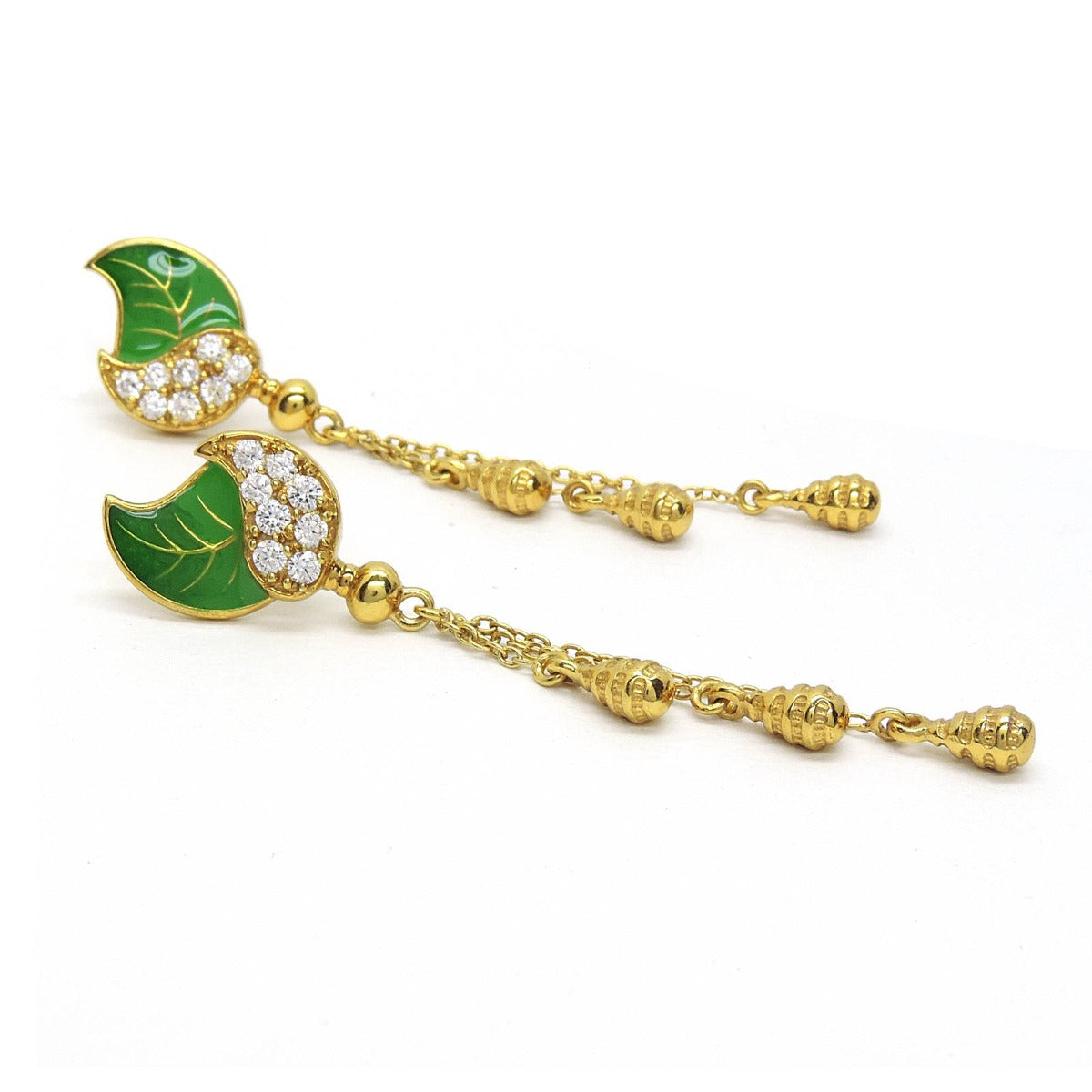 Summery Petal Enamel Drop Earrings