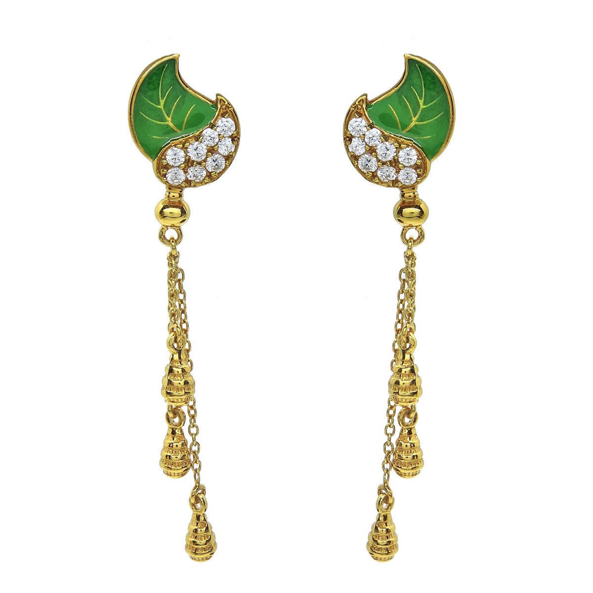 Summery Petal Enamel Drop Earrings