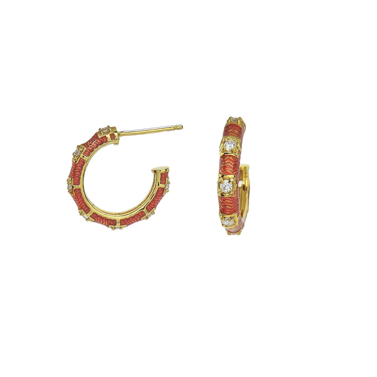Scarlett Enamel Hoop Earrings