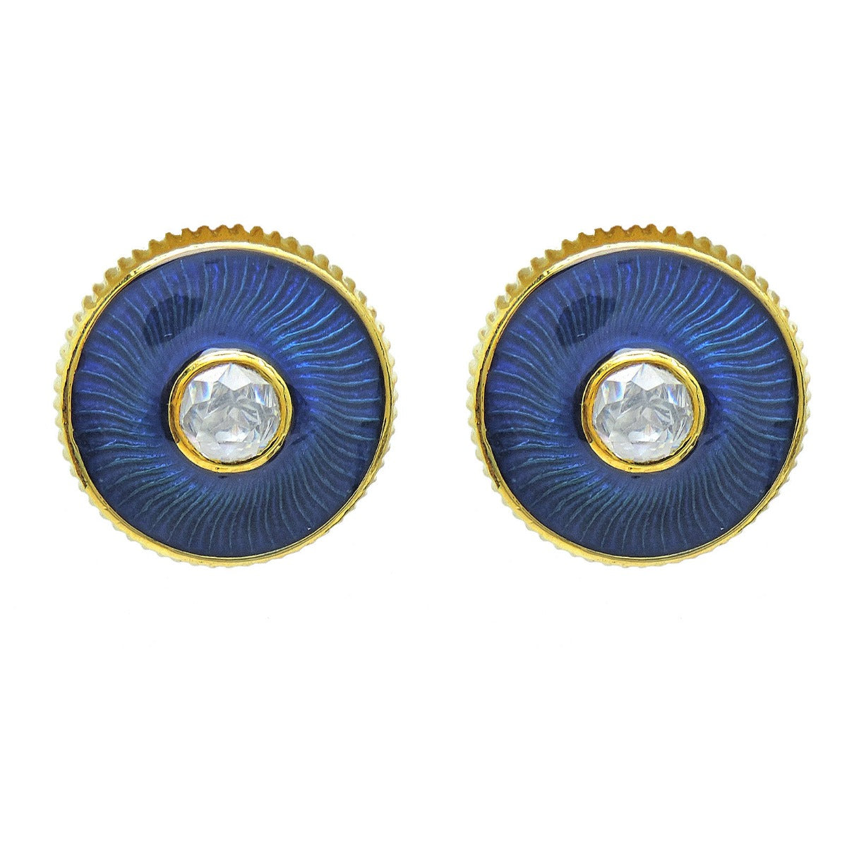 Glam Enamel Stud Earrings