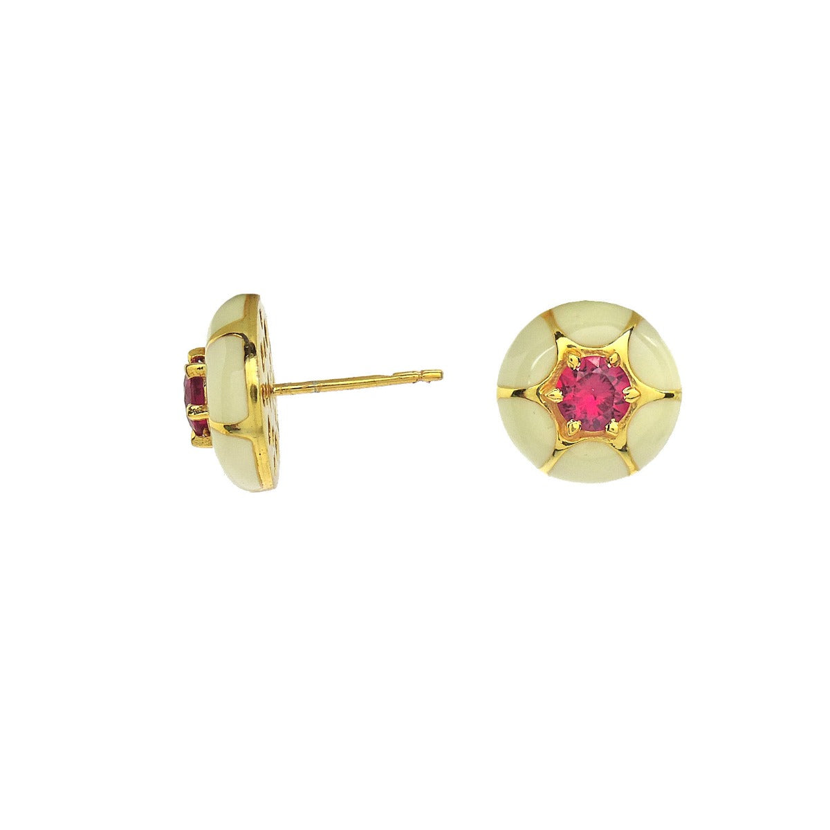 Blossom Enamel Stud Earrings
