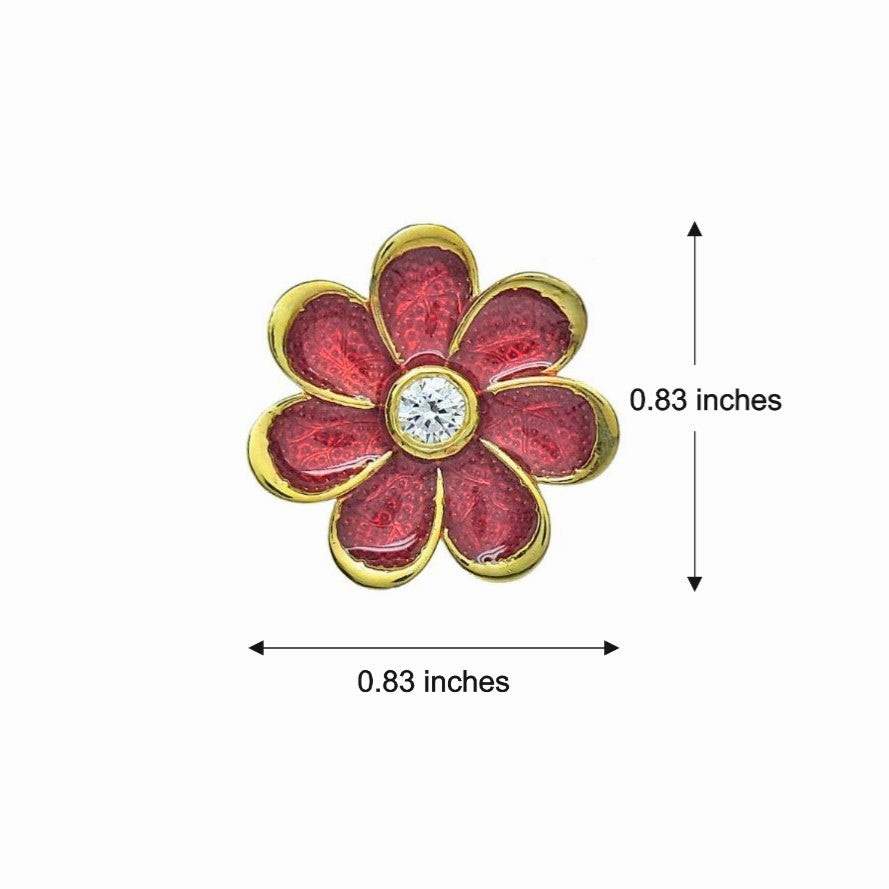 Aster Enamel Stud Earrings