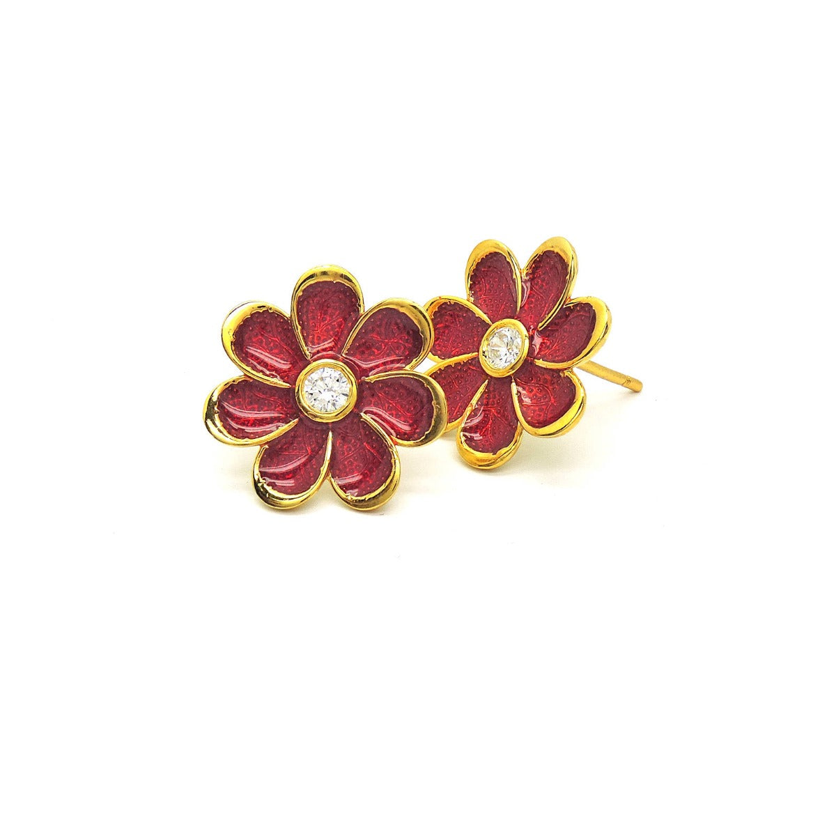 Aster Enamel Stud Earrings