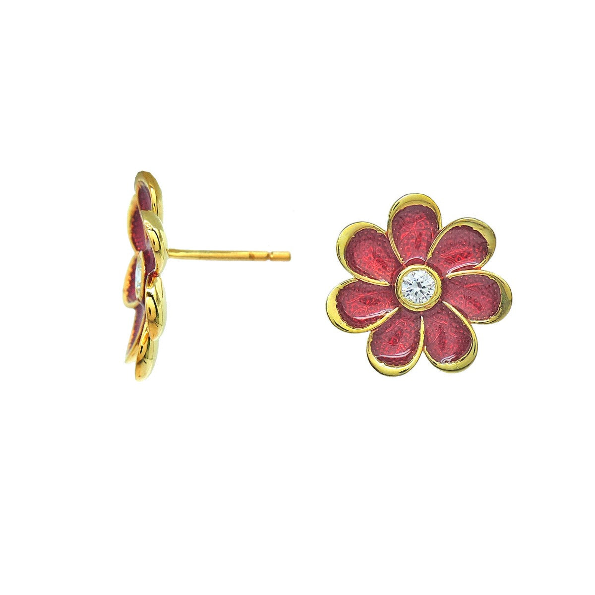 Aster Enamel Stud Earrings