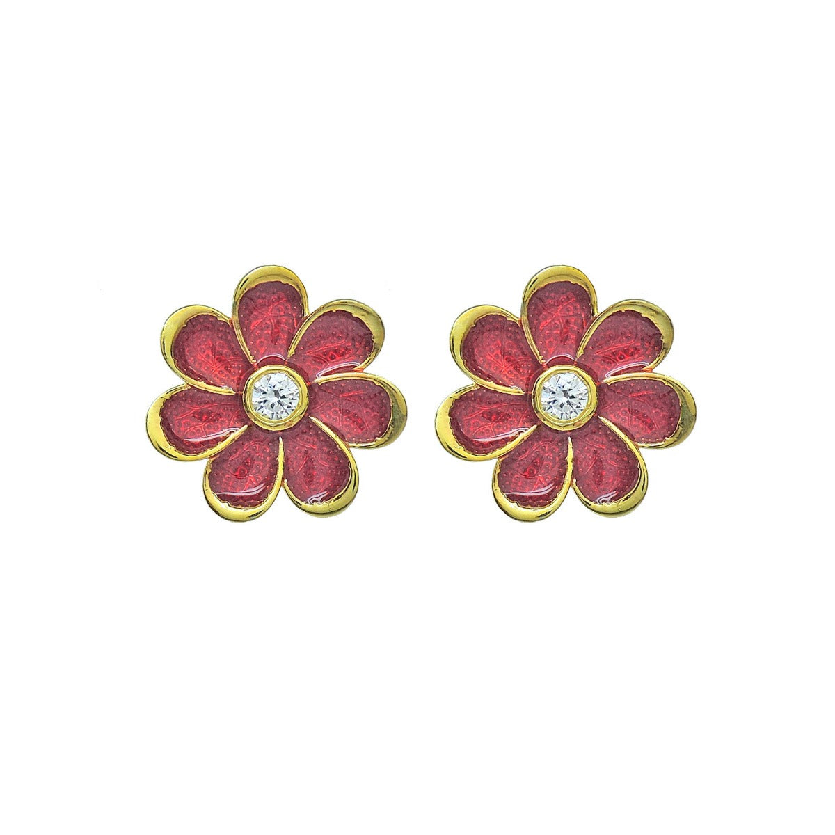 Aster Enamel Stud Earrings