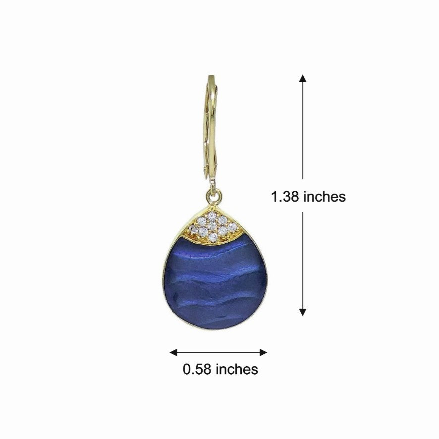 Dew Drop Enamel Earrings