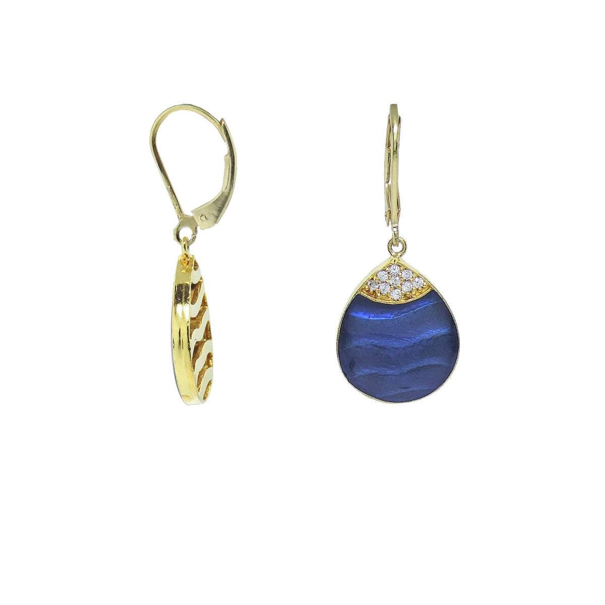 Dew Drop Enamel Earrings