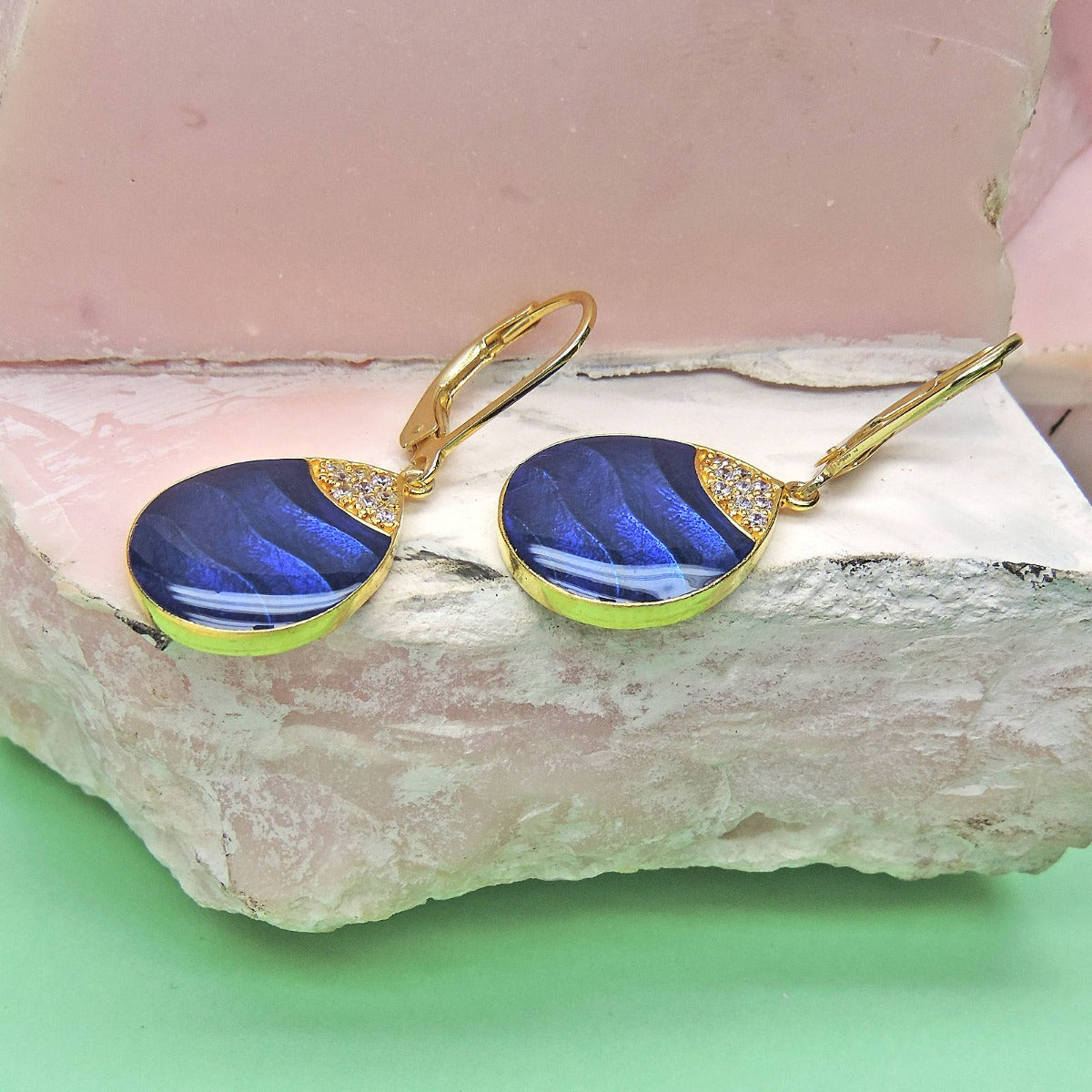 Dew Drop Enamel Earrings