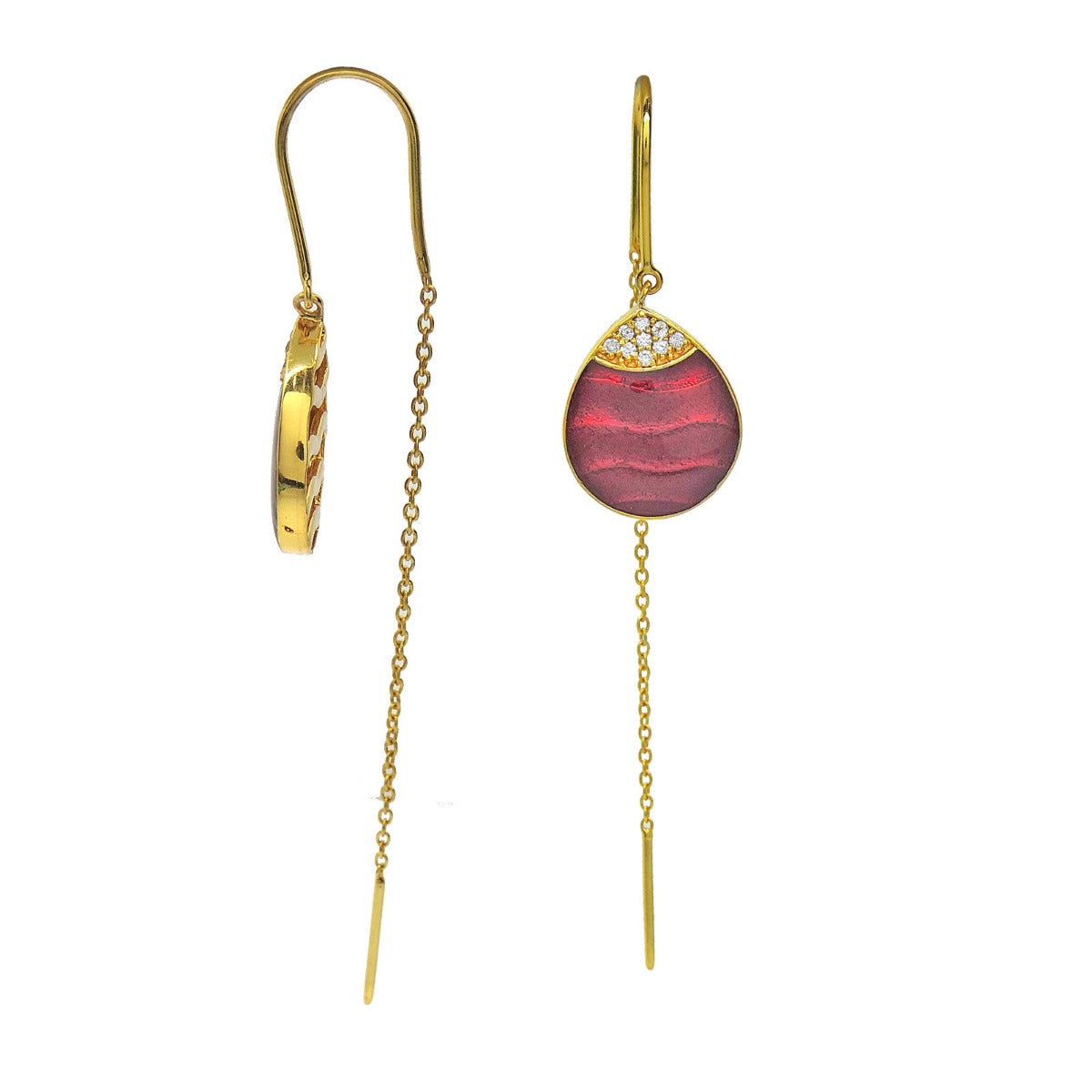 Melange Drop Sui Dhaga Earrings