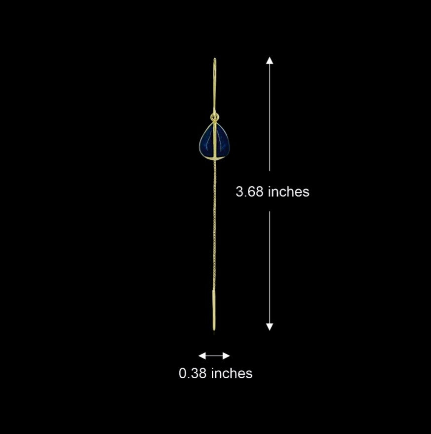 Falling Drop Sui Dhaga Earrings