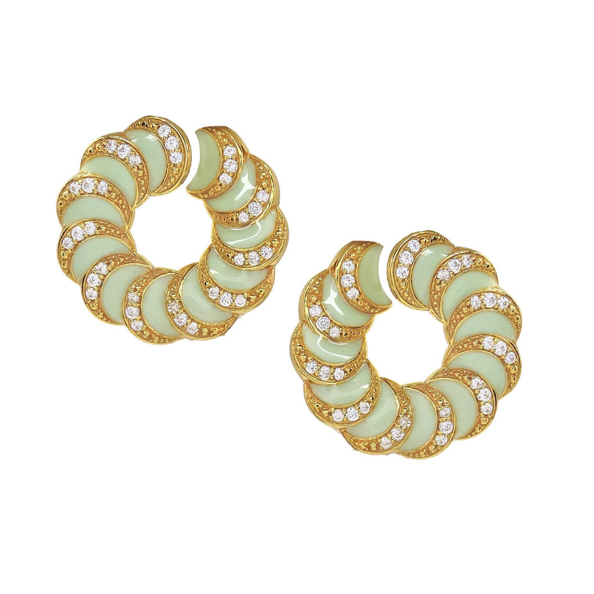 Florence Enamel Chandbali Earrings