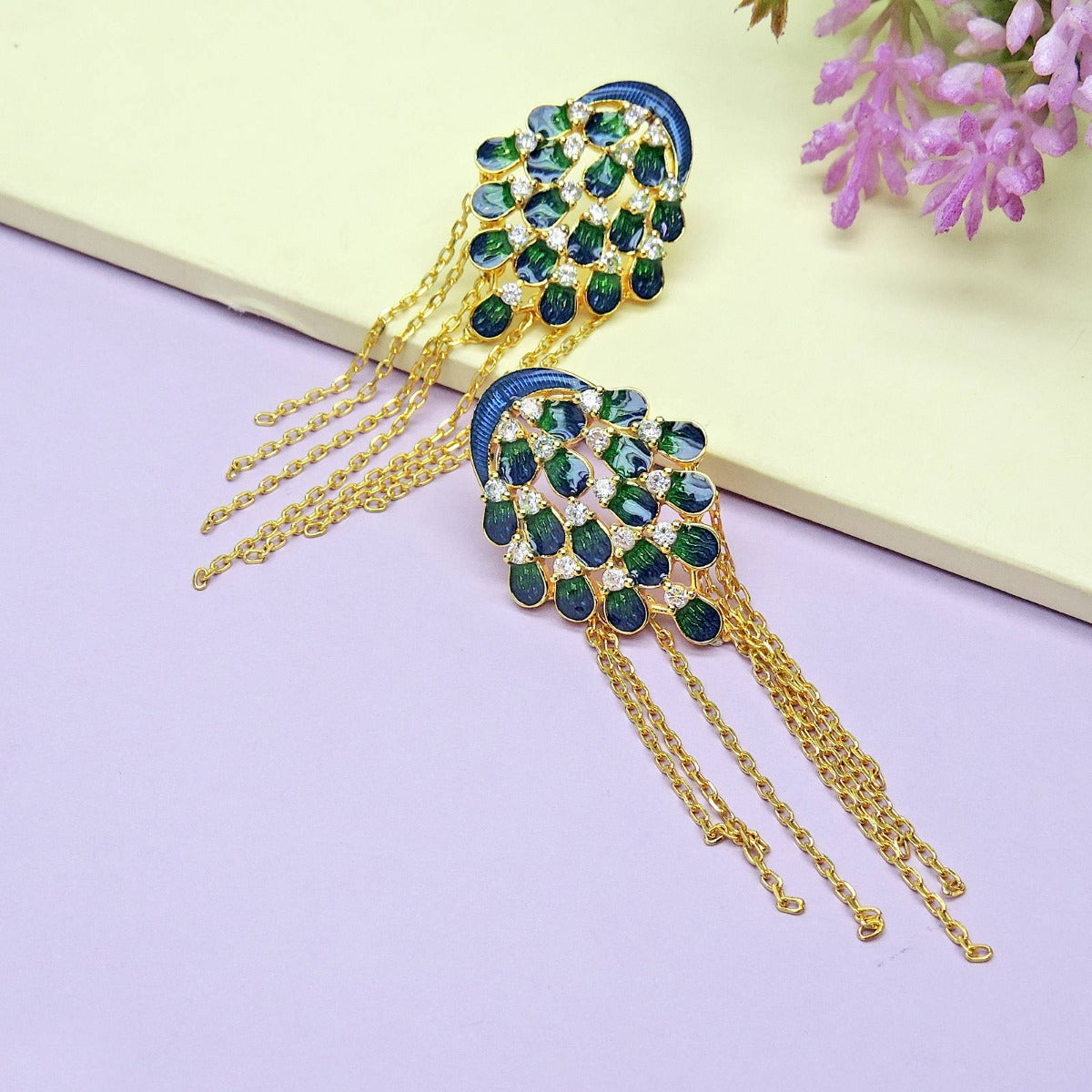 Waterfall Enamel Earrings