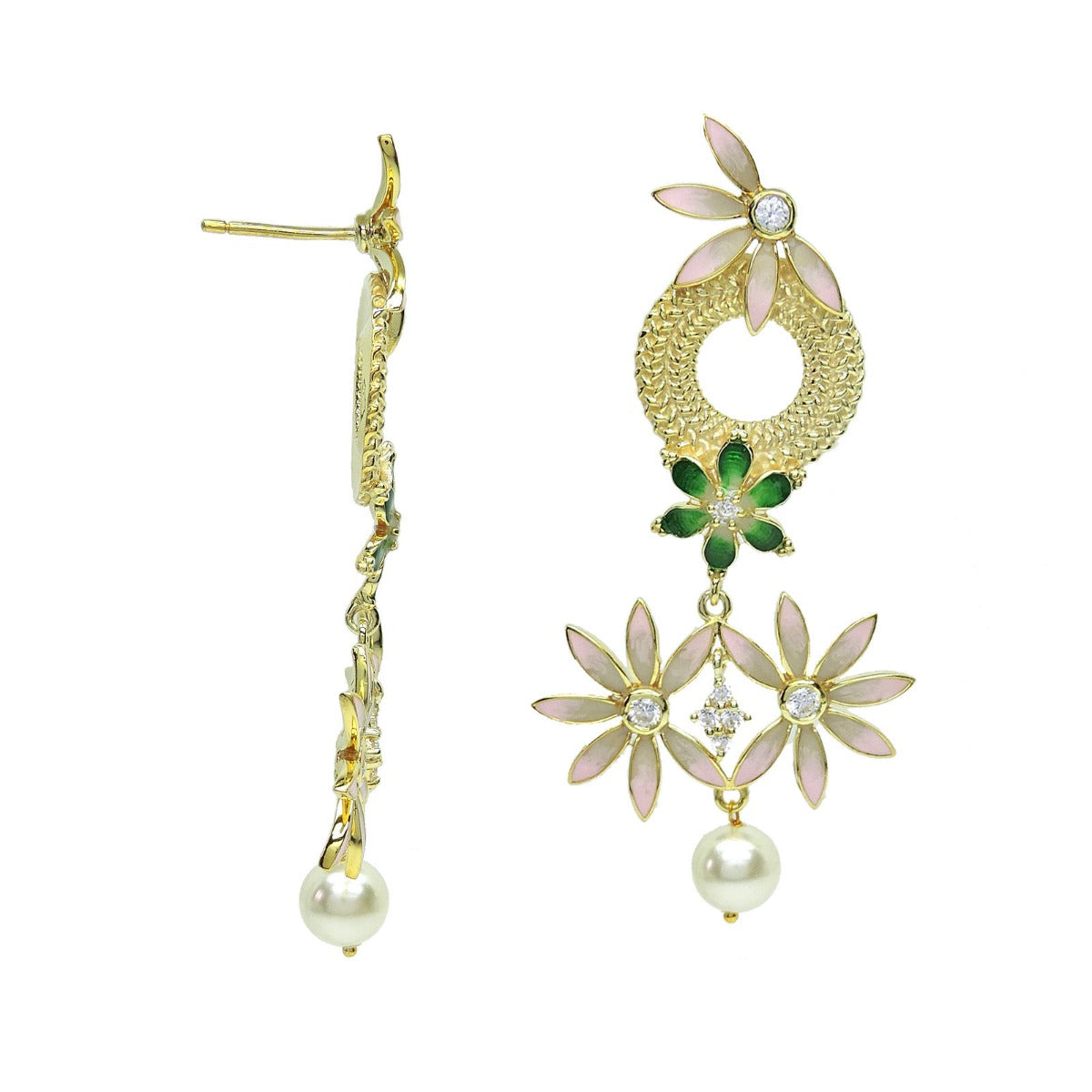 Ruhi Floret Enamel Earrings