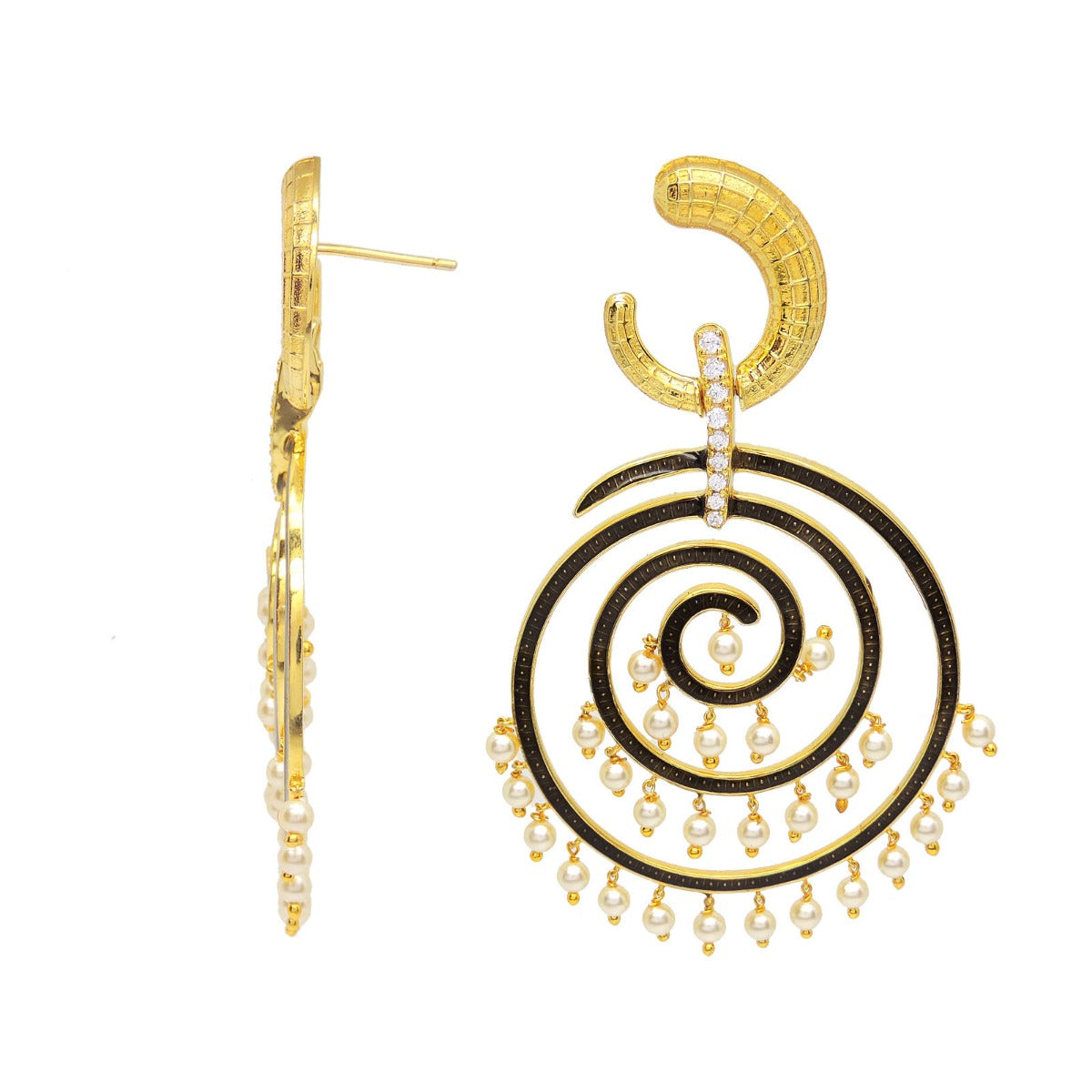 Roller Coaster Enamel Earrings