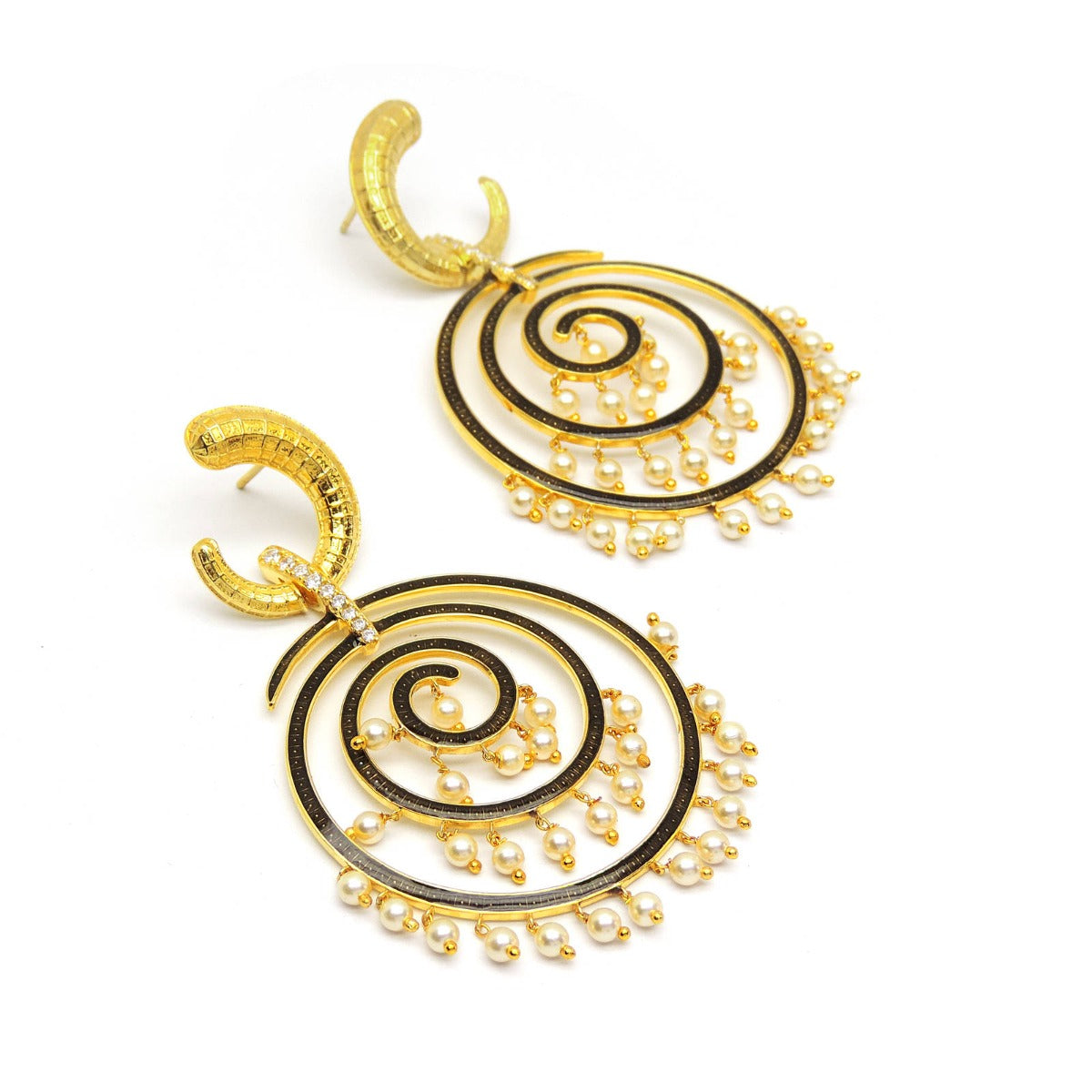 Roller Coaster Enamel Earrings