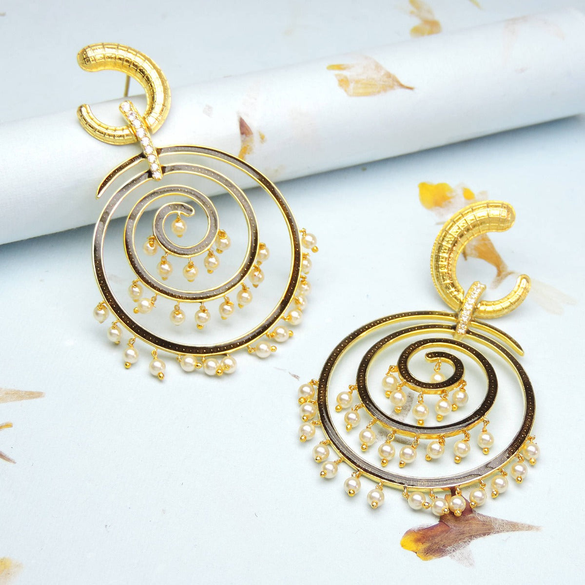 Roller Coaster Enamel Earrings