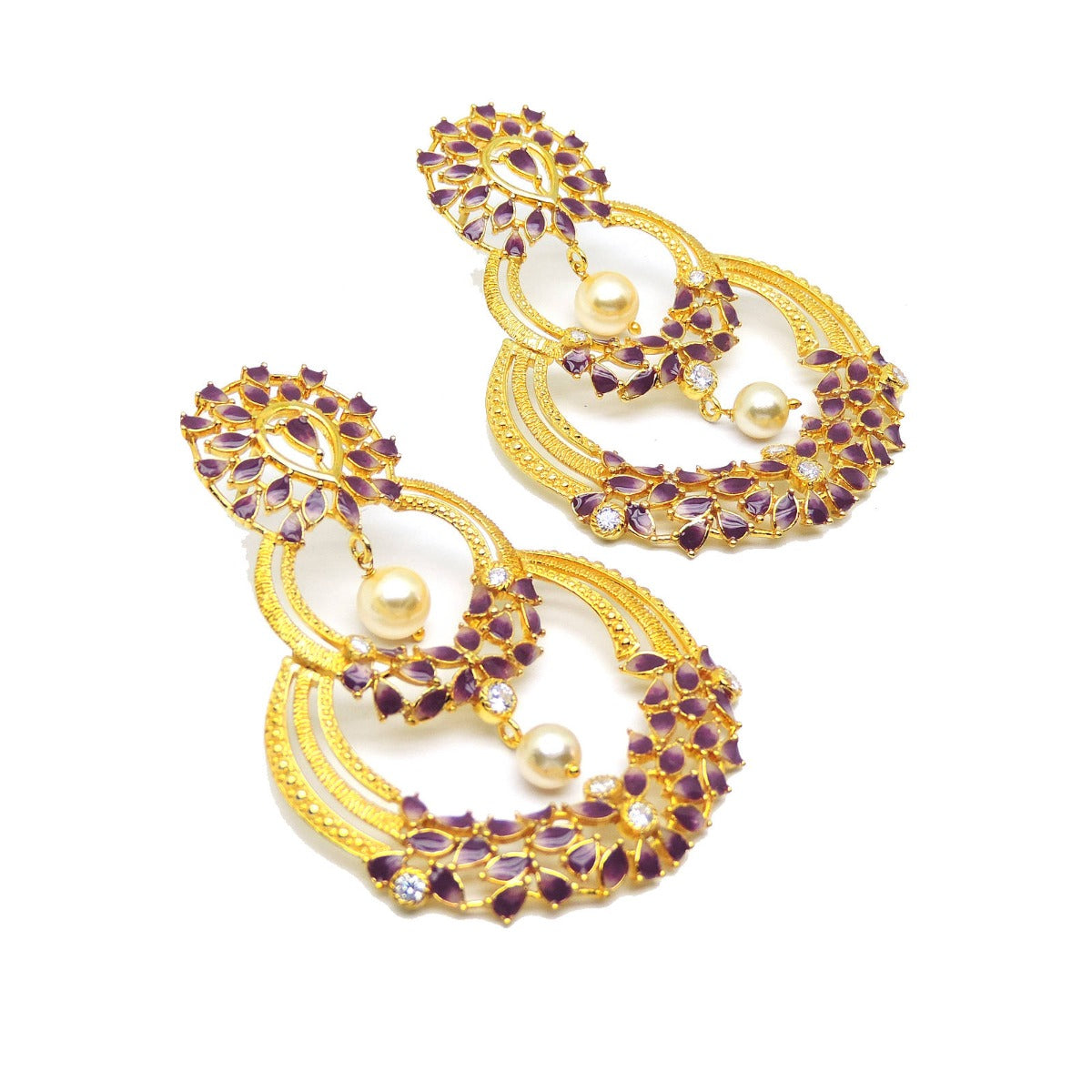 Sunshine Pearl Enamel Earrings