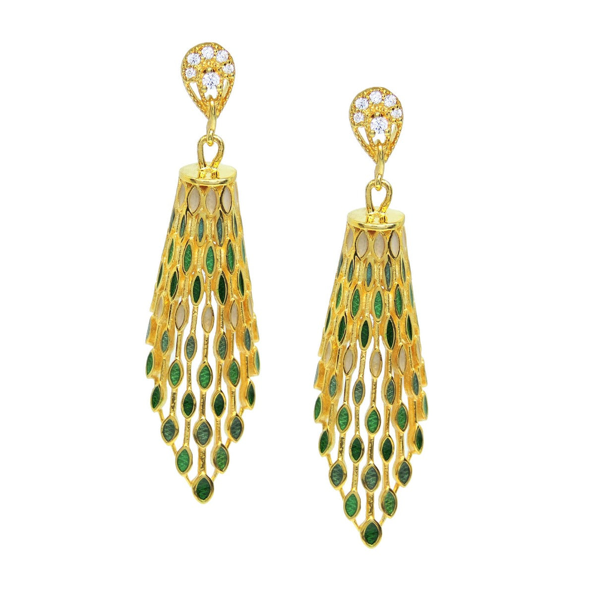 Royal Enamel Drop Earrings