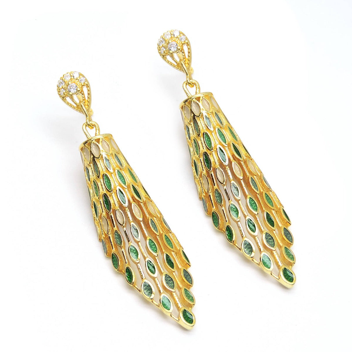 Royal Enamel Drop Earrings